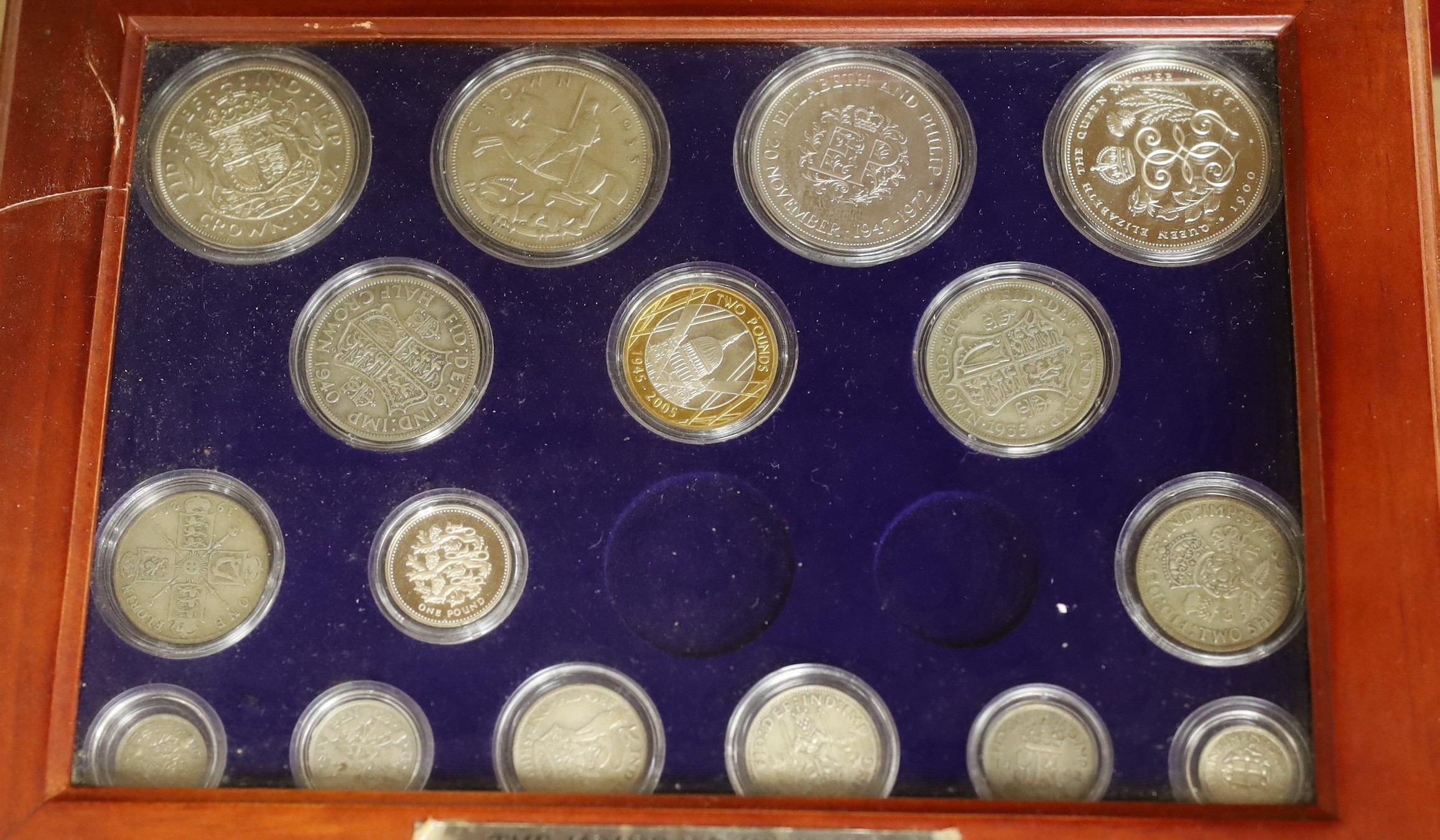 A group of incomplete boxed collector's coin sets